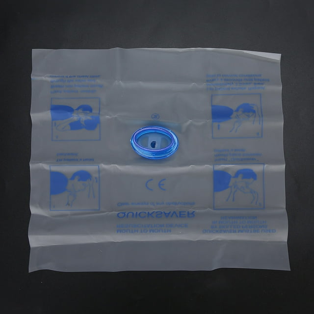 Escudo facial de respiración artificial, 10 piezas Desechable CPR Respiración Escudo facial CPR Escudo facial respiratorio Innovación moderna