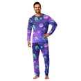 thumbnail image 3 of Matching Halloween Pajamas Set for Whole Family, Breathable Long Sleeve Halloween Family Pajamas with Green Ghost Pumpkin Print, Fun Family Halloween Pajama Set Party, 3 of 6