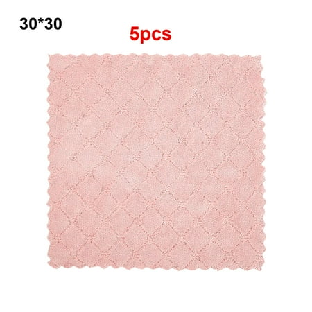 

Rinhoo Cleaning Towels Coral Velvet Kitchen Dish Wash Clothes Water Absorbent Towels 30x30cm 5pcs