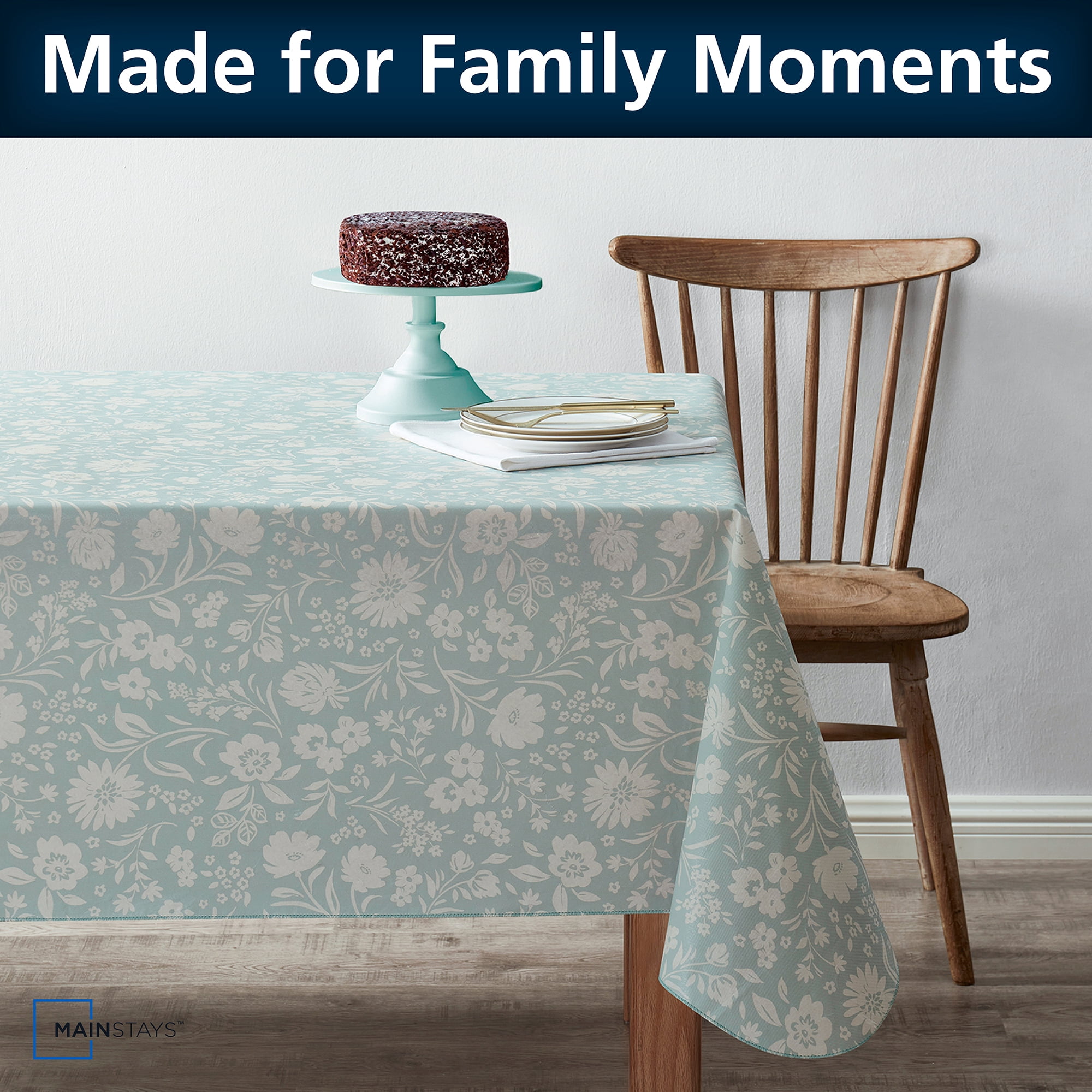 Mainstays Floral Print PEVA Tablecloth 60"x 102" Rectangle