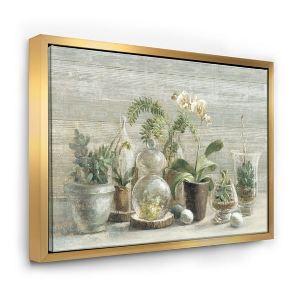 Designart ' Composition of Orchids ' Traditional Framed Canvas