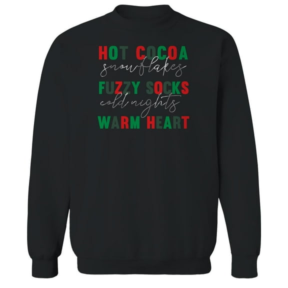 Haywood & Main Hot Cocoa Graphic Black Men's Cotton Pullover Sweatshirt