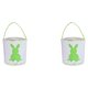 thumbnail image 4 of Injueey Bolsa de conejito de tela de gran capacidad, cesta de Pascua, dulce regalo, cubos de vacaciones, decoraciones, bolsas decorativas con cola verde 2Conjunto, 4 of 6