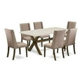 thumbnail image 2 of East West Furniture X796Ga740-7 - 7-Piece Dining Room Table Set - 6 Parson Dining Chairs and a Rectangular Table Hardwood Structure, 2 of 6