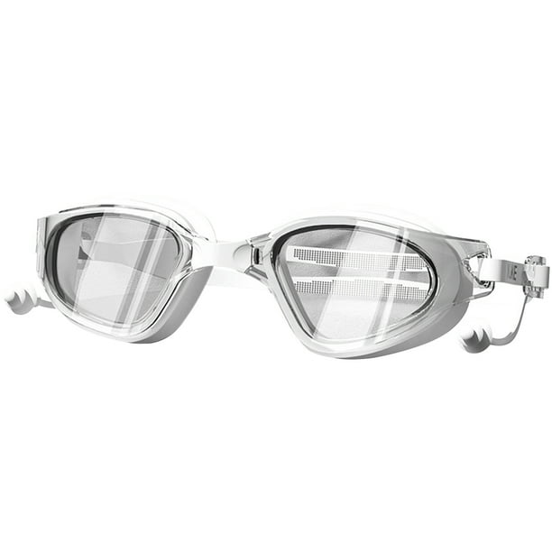 Gafas natación anti-Fog sin filtración para hombres () blancos