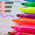 thumbnail image 3 of - Highlighters Assorted Colors, 28 Pack, Chisel Tip, 7 Bright Fluorescent Colors, Quick Dry, Odorless & Non-Toxic Ink, Colored Highlighters for School, 3 of 6