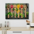 thumbnail image 3 of Wall26 Canvas Print Wall Art Herbs and Spice in Spoons Print Kitchen & Cooking Food Wall Decor Colorful Photography Modern Art Decorative Unframed for Restaurant, Living Room - 24"x36", 3 of 5