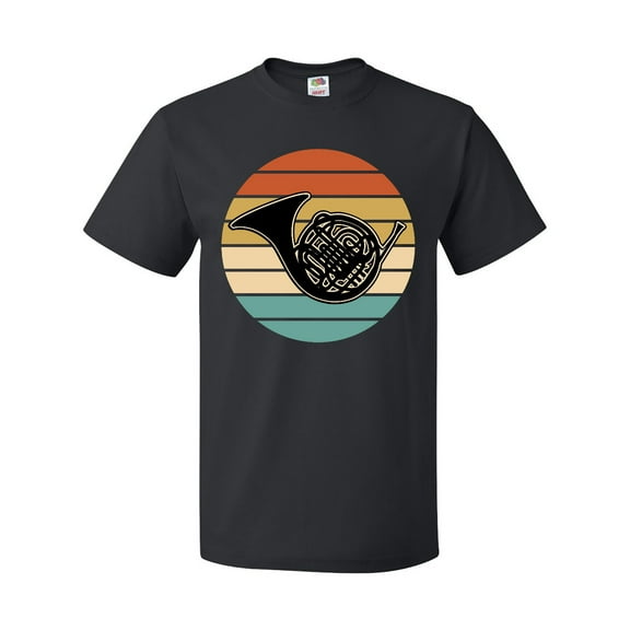 Inktastic French Horn Retro Music Sunset T-Shirt