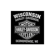 Harley-Davidson Mens Heritage Pullover Crew Sweatshirt Black H-D 30296636 (2XL), Harley Davidson