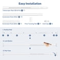 thumbnail image 2 of BORISCA One-Push Tension Curtain Rod 39-157 inch, Adjustable No Drill Heavy Duty Carbon Steel Spring Rod for Windows Bathrooms and Patios, White, 2 of 7