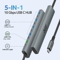 thumbnail image 2 of USB C Hub Acer 10Gbps w/ 4 USB C 3.2 & 100W PD MacBook Pro, 2 of 9