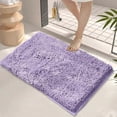 thumbnail image 6 of Eqslft Lavender Shaggy Bathroom Bath Mat, Soft Plush Microfiber Floor Rug, Non- Absorbent Shower Mat for Bathroom, Tub & Bedroom, 6 of 6