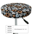 thumbnail image 4 of KLL Colorful Screws Round Bar Chair Cushion Cover 13 inch ,Bar Stool Protector with Elastic, Soft Washable, 4 of 6