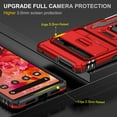 thumbnail image 4 of Google Pixel 9 / 9 Pro Case with Lens Protection, Ring Holder with Camera Cover & Kickstand Military Grade Shockproof Heavy Duty Protective Support Magnetic Car Mount Holder, Red, 4 of 7