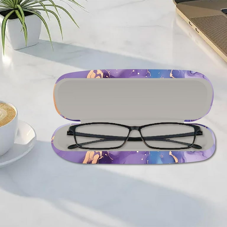 Purple Hard Shell Glasses Case Leather Sunglasses Case  display picture 2