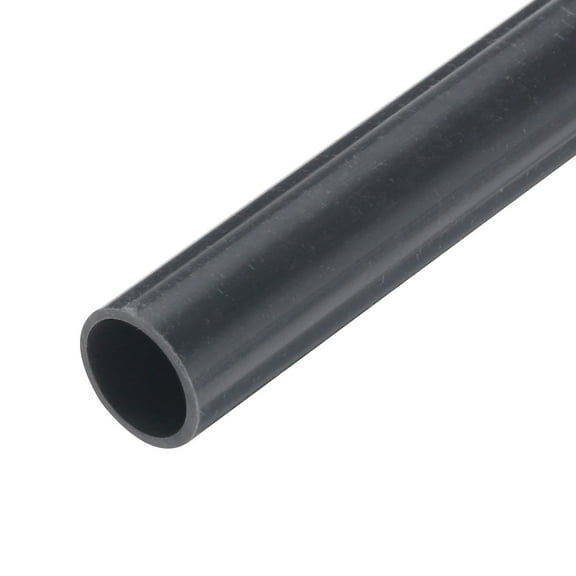 Rigid Round Pipe 11mm ID 13mm OD 9" Length Dark Grey High Impact for Water Pipe, Crafts, Cable Sleeves