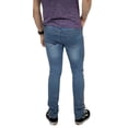 thumbnail image 4 of Skylinewears Mens Slim Straight Fit Stripe Jean with Stretch Skinny Denim Biker Pants, 4 of 5