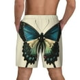 thumbnail image 4 of Goofa Blue Black Butterfly Art Printed Men's Swim Trunks Board Shorts Quick Dry Mens Swimming Trunks with Compression Liner,Breathable Fit Hawaii Beach Shorts-X-Large, 4 of 9