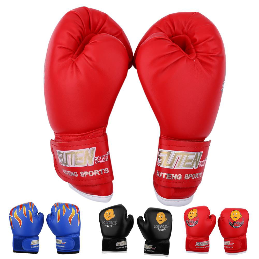 Kids Boxing Gloves 3 Colors Child Fighting Muay Thai Sparring Punching Kickboxing Grappling Sandbag Gloves Ergonomic Design