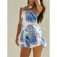 thumbnail image 2 of Women's Shell Print Sleeveless Summer Mini Dress 100% Polyester Lightweight No Stretch Easy Care Daytime Party Ready, 2 of 7