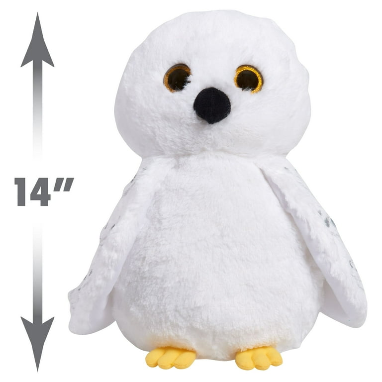 Build a Bear Spotted Snowy Owl Harry Potter Stuffed Animal Plush Rotates  Head