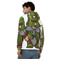 thumbnail image 4 of Kdxio Fishing Gnome Print Men Hoodies Casual Hoodies for Men with Zip Pockets Full Zip Long Sleeve Sweatshirt Sports Hooded Jacket-Small, 4 of 5