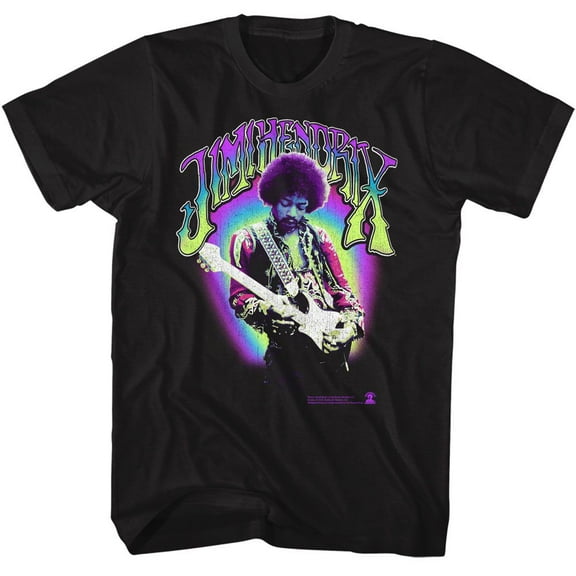 Jimi Hendrix Neon Halo Men's T Shirt