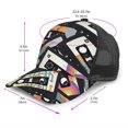 thumbnail image 2 of Baseball Cap Adjustable Fashion Snapback Unisex Mesh Trucker Hat, Retro Vintage Cassette Tape, 2 of 7