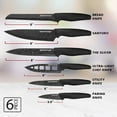 thumbnail image 2 of Granitestone Nutriblade Knife Set, High Grade Professional Chef Kitchen Knives Set, Toughened Stainless Steel with Nonstick Mineral Coating, Rubberized Ergonomic Grip, Dishwasher Safe, 2 of 11