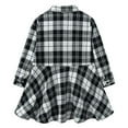 thumbnail image 3 of Odeerbi Girls Dress Baby Girls Clothes Versatile Long Sleeved Plaid Skirt Children's Waist Shirt 2025 Casual Dress Black, 3 of 3