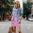 thumbnail image 4 of Vsdgher Robes d'Été Imprimé Donuts pour Femmes Robe de Plage Décontractée Col en U Sans Manches Robe d'Été Ample avec Poche, 4 of 7
