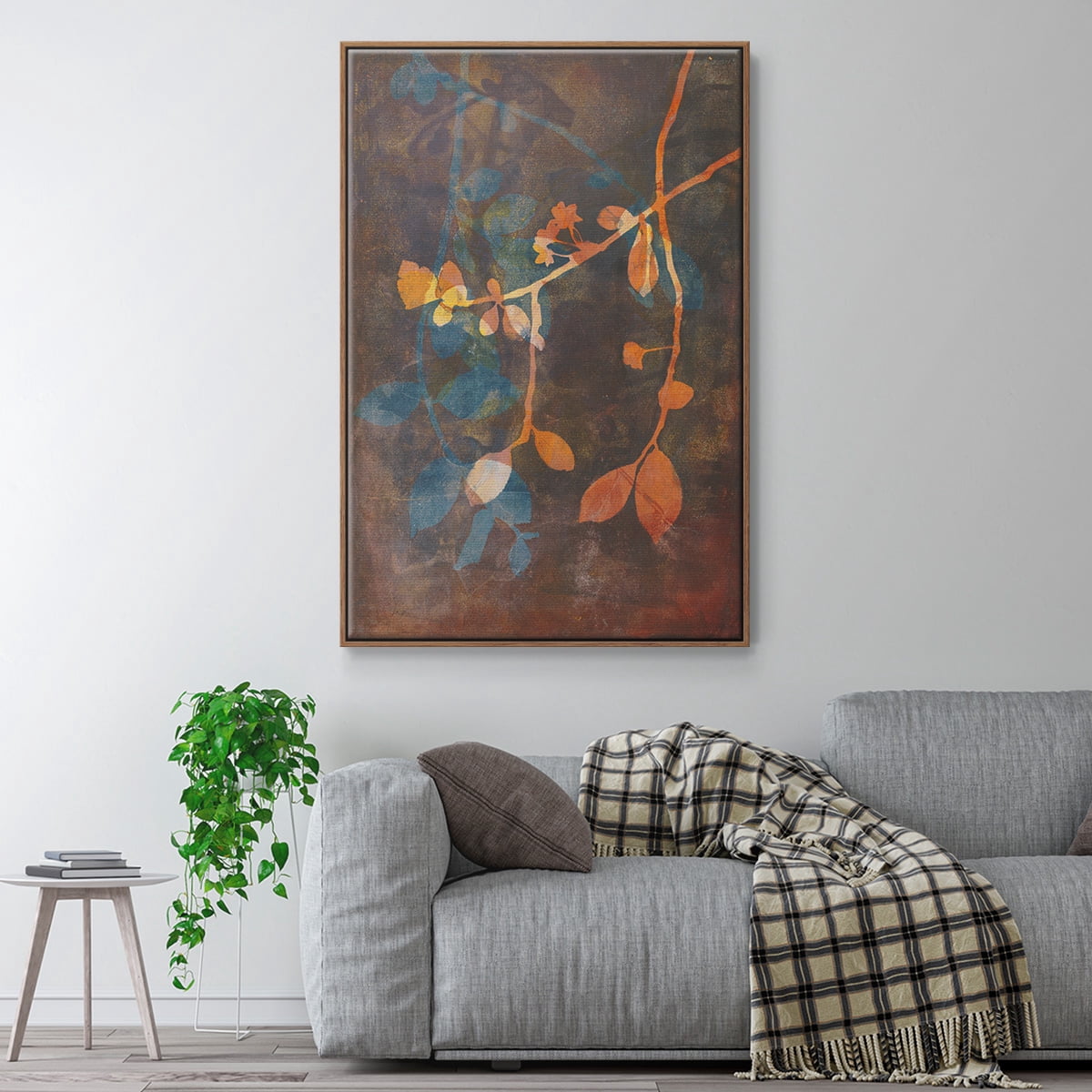 Branching Out V Framed Premium Gallery Wrapped Canvas - Ready to Hang - 27 x 41 - Walnut Floating Frame