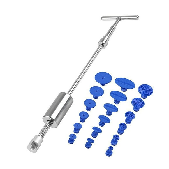Dent Puller,18pcs Tabs Vehicle Tools T Bar Car Dent Auto Body Hail T Bar Slide Body Hail Remover Slide Hammer 18pcs Hammer 18pcs Tabs Vehicle Suv Car Bar Slide Hammer Dent Remover Paintless Dent Kit