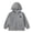 Grey, variant on Little Girls Hooded Jackets Coat Zip Up Solid Color Sun UPF50 For Outdoor Casual Windbreaker Coats Outwear Kids Size 8-9T