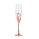 thumbnail image 2 of Copas de champán de tallo largo sopladas a mano, elegante copa en forma de corazón para brindis rosa áurea, 2 of 9
