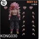 thumbnail image 4 of Kong Studio Beast Deities Dragon Ball Ssj3 Máscara Goku Black Shf Sh Figuarts Kong 030 031 032 Figura Figura de acción Juguetes de pelo rosa, 4 of 4