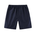 thumbnail image 5 of Spazoro Boys School Uniform Shorts with Pockets, 100%Cotton Pull On Elastic Waist Solid Color Casual Short for Kids Navy Size 5-6, 5 of 5