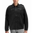 thumbnail image 2 of Men’s Removable Sherpa Collar Classic Full Zipper Microsuede Trucker Jacket (Black, M), 2 of 4