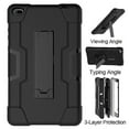 thumbnail image 4 of GoldCherry For Lenovo Tab E8 Case TB-8304F Heavy Duty Rugged Hybrid Armor with Build in Kickstand Cover for Lenovo Tab E8 TB-8304F/TB-8304F1 Tablet(Black+Black), 4 of 7