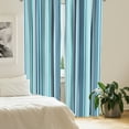 thumbnail image 3 of Ambesonne Nautical Window Curtains, Striped Pastel Toned, Each 28" W x 95" L, Sky and Dark Blue, 3 of 5