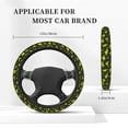 thumbnail image 2 of Kdxio Cute Cartoon Dinosaurs Green Silhouette Pattern Print Elastic Stretch Steering Wheel Cover,Auto Steering Wheel Cover,15 Inch Anti-Slip,Warm in Winter and Cool in Summer,Fit Suvs,Vans Cars,Trucks, 2 of 7