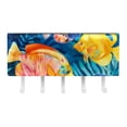 thumbnail image 2 of PhooArto Key Holder for Wall Decorative with 5 Key Hooks, Colorful Tropical Fish Pattern Holders Wall Mount Organizer with Mail Key Rack, Self Adhesive, 2 of 7