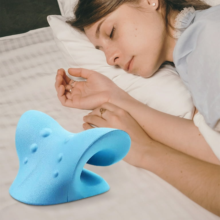 1 Pc Blue Neck and Shoulder Cervical Relaxer Sleep Aid Pillow