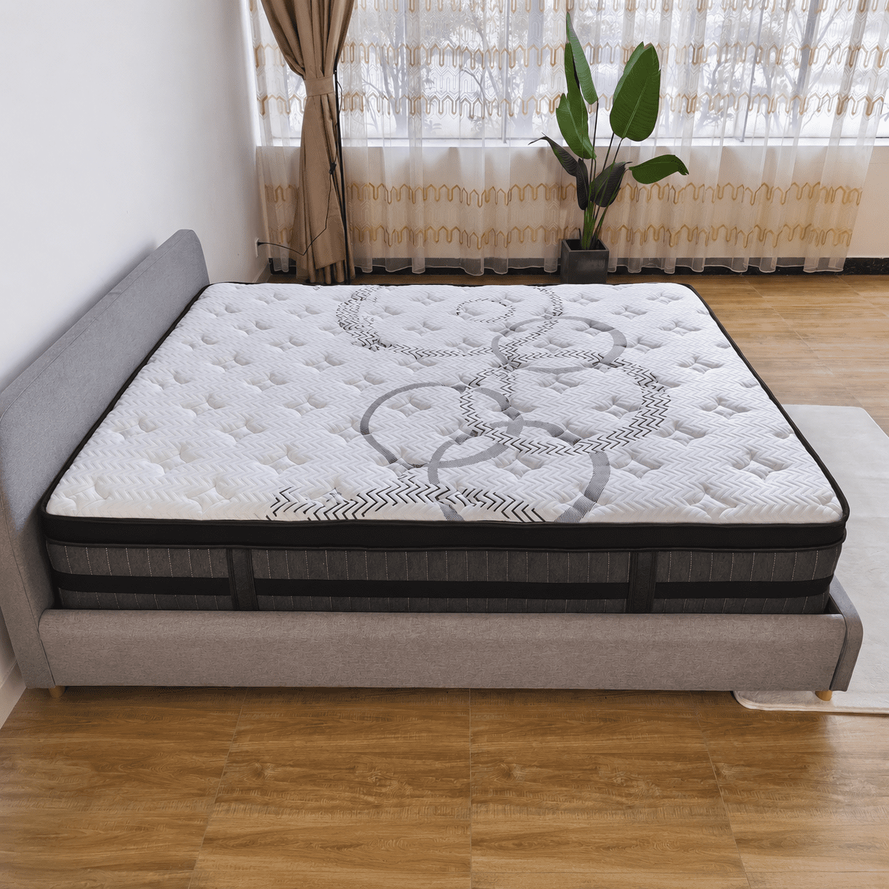 GREOO King Size 12 Inch Extra Firm Hybrid Gel Memory Foam Mattress with Reinforced Edge, Pocketed Springs, Pressure Relief, Mattress in a Box