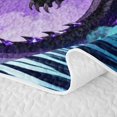 thumbnail image 5 of Metsweet Black Purple Dragon Twin Quilt Set, Gradient Starry Sky Twin Coverlet Set, 5 of 7