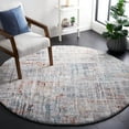 thumbnail image 2 of SAFAVIEH Berber Shag Clover Abstract Area Rug, Blue Rust/Ivory, 4'5" x 4'5" Round, 2 of 8