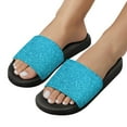 thumbnail image 5 of GZHJMY Stylish Slides for Women Men, Blue Glitter Abstract Background Soft Flexible Slip-on Sandals Slippers, 5 of 7