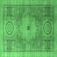 thumbnail image 1 of Ahgly Company Indoor Square Abstract Emerald Green Modern Area Rugs, 8' Square, 1 of 4