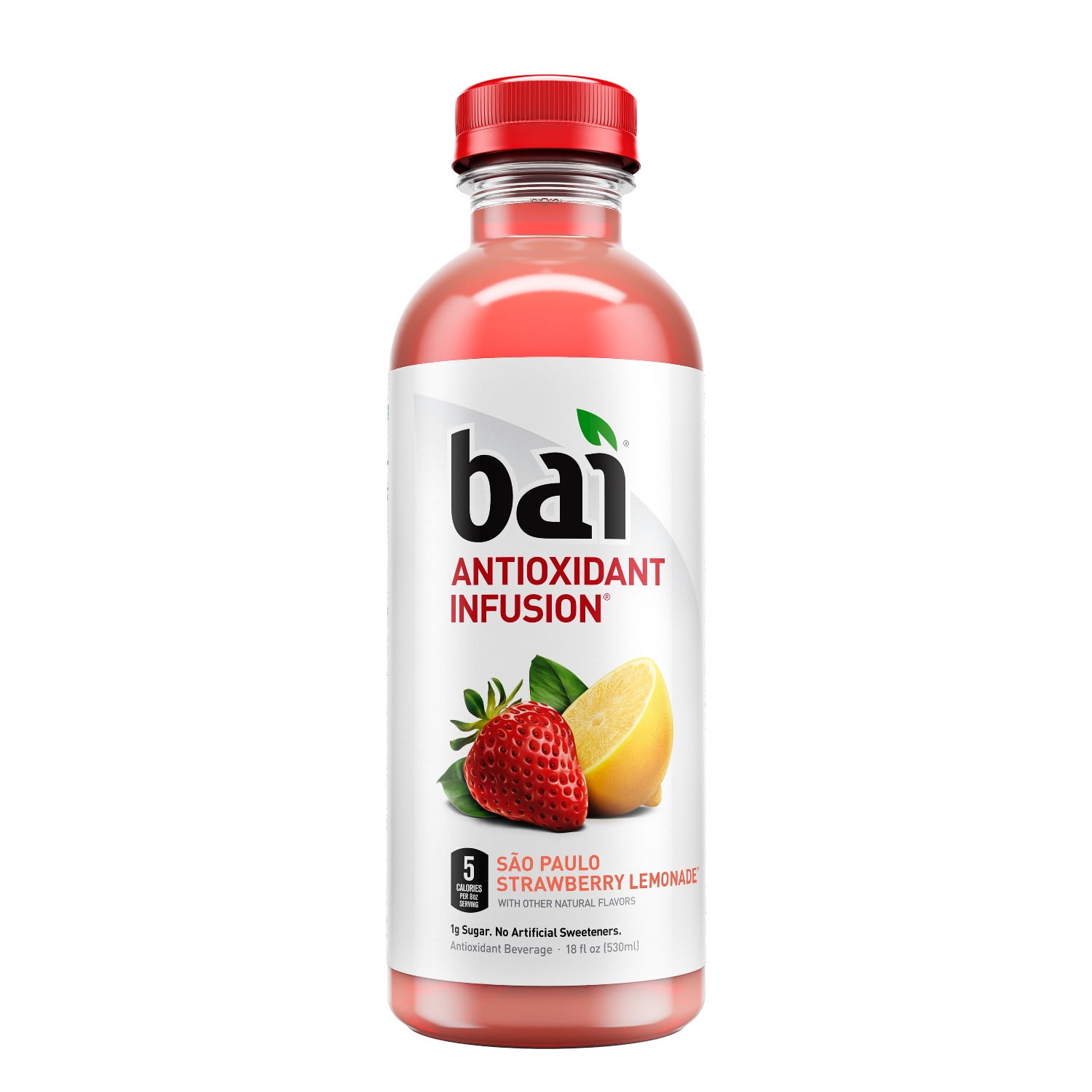 Bai Flavored Water, São Paulo Strawberry Lemonade, Antioxidant Infused