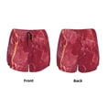thumbnail image 5 of Picia Abstract Red Marble Pattern Women's 2 in 1 Athletic Running Shorts High Waisted Workout Casual Gym Sweat Shorts with Comfy Liner Zipper Pockets-X-Large, 5 of 9